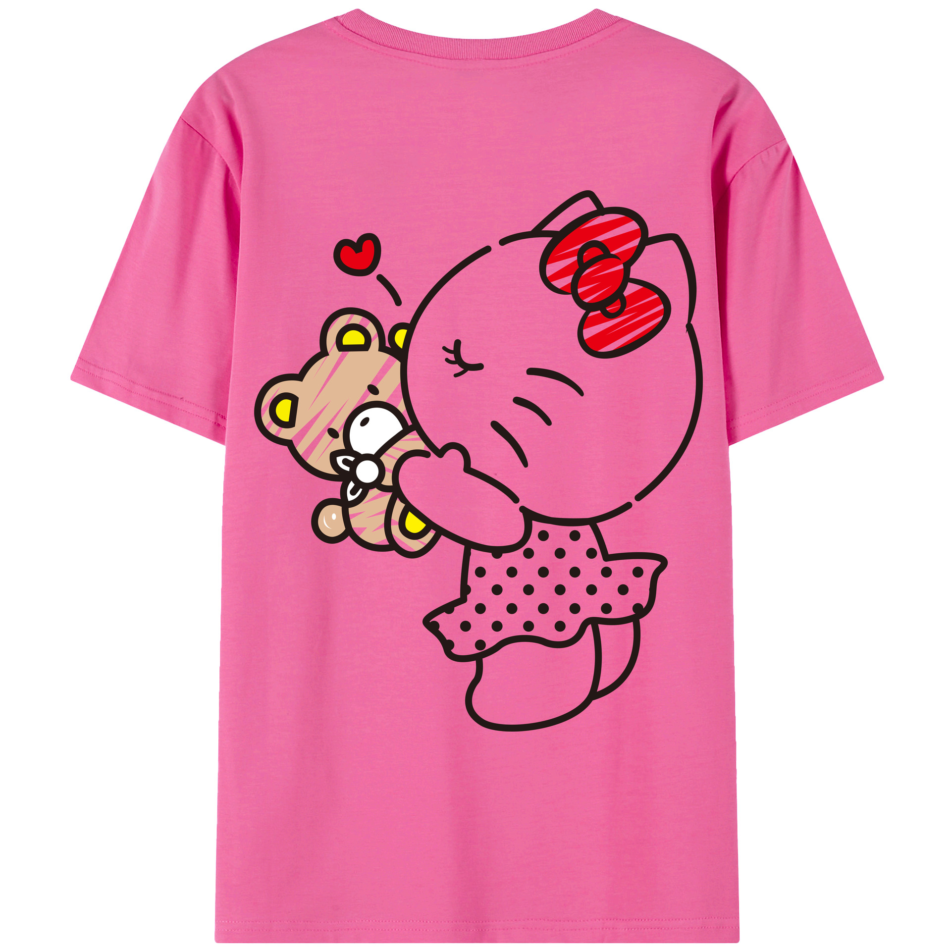（画像用） Hello Kitty ハローキティ レディース半袖Tシャツ(バックプリント)